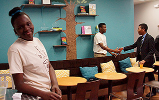 Teens at Community Action Cafe